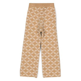 Monogram Pattern Intarsia Knit Pants